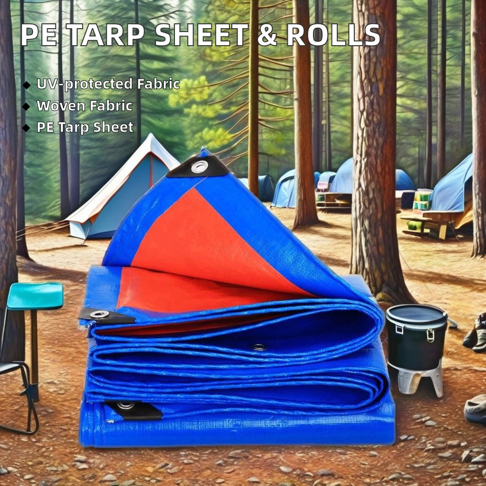 120gsm PE Tarpaulin Sheet Tarps Roll Lona Waterproof Outdoor Cover for Boat/Truck Car/Toy Factory Directly Sold by Sakoline